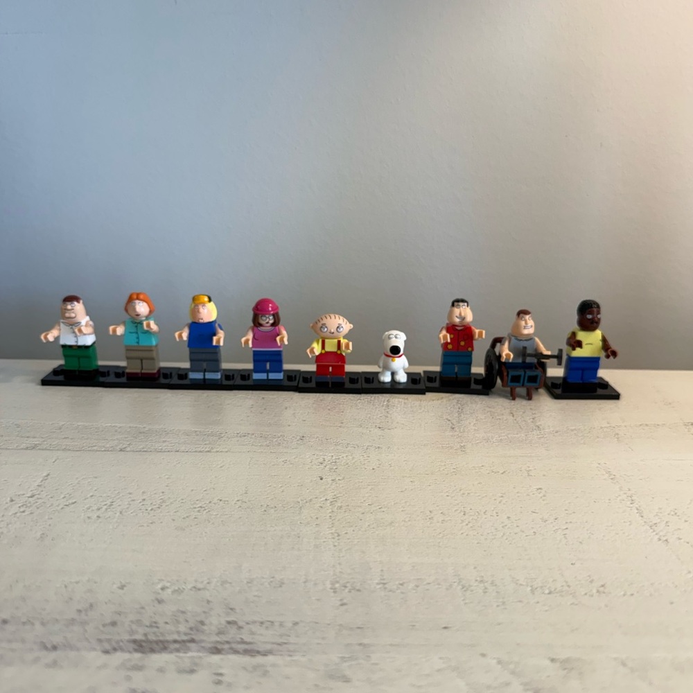 FamilyGuy Figs Peter, Lois, Chris, Meg, Stewie, Brian, Quagmire, Joe, Cleveland
